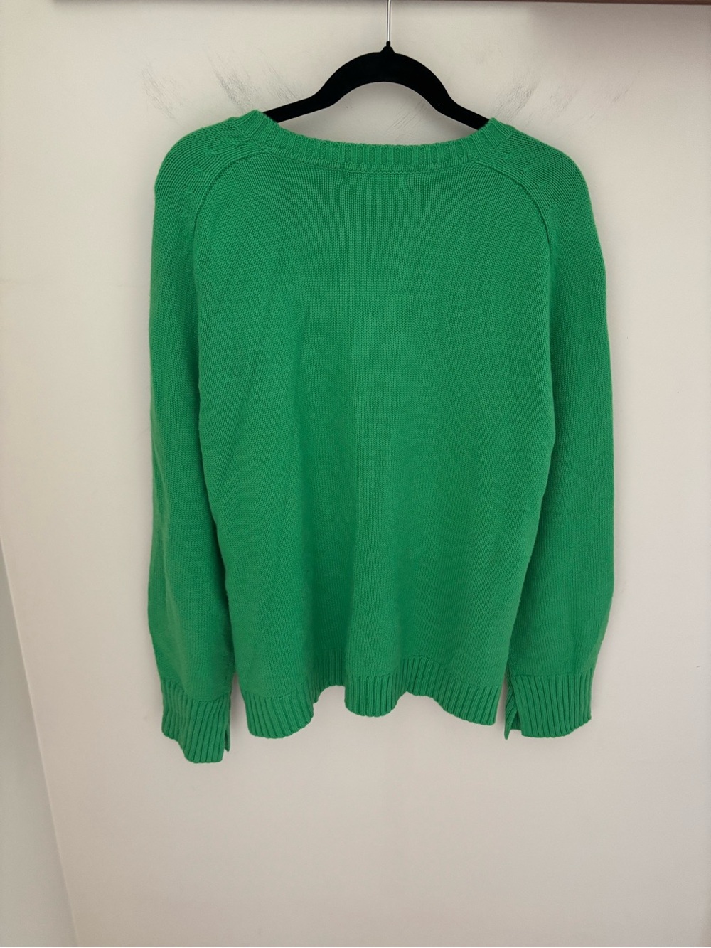 Boden Women's Green Split Cuff Cashmere Sweater— Size L - Picture 4 of 6